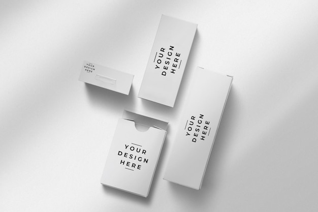 Square box brand packaging mockup