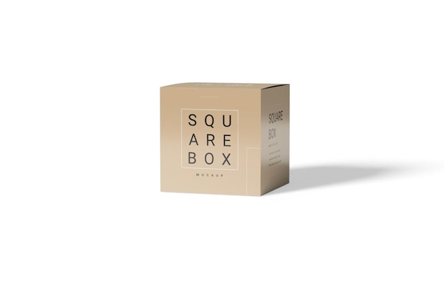 Square Box Mockup 3D Rendering