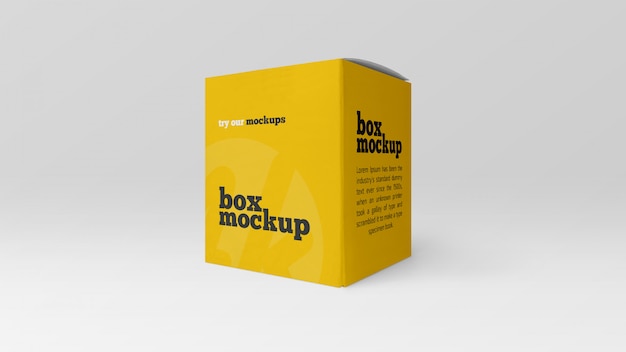 Square box mockup