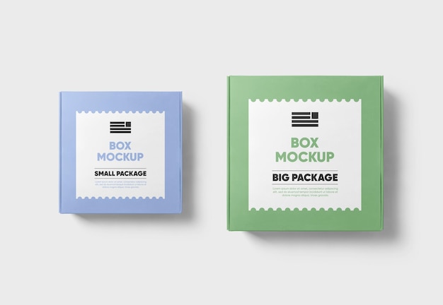 Square box mockups