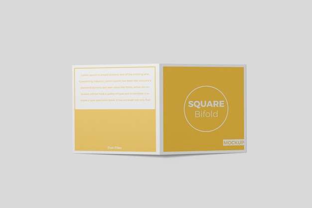 Square brochure bifold mockup 8