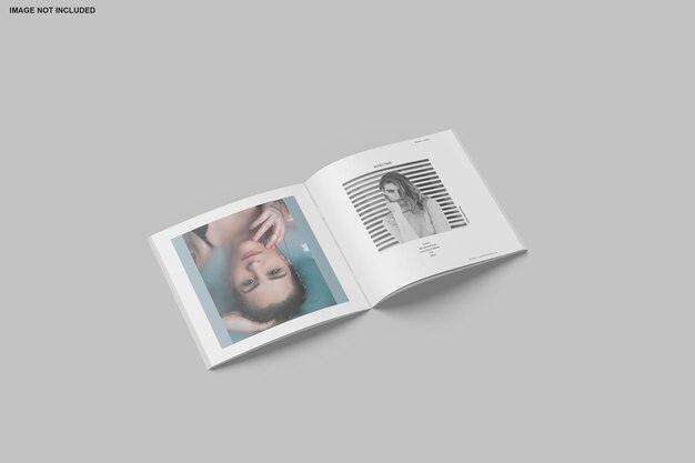 Download Brochure quadrata e mockup di catalogo isolato | PSD Premium