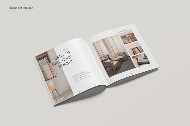 square brochure catalog mockup