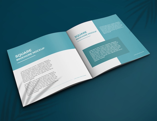 Mockup di brochure quadrata