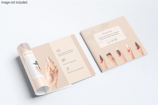 Square brochure mockup