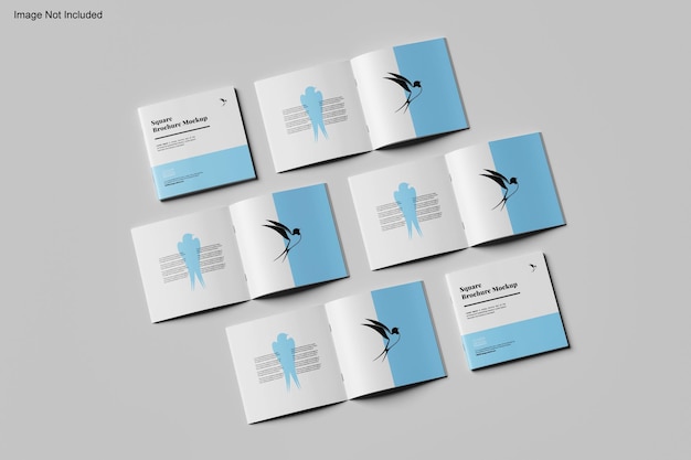 PSD square brochure mockup