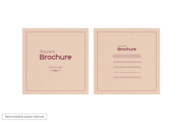 Square brochure mockup