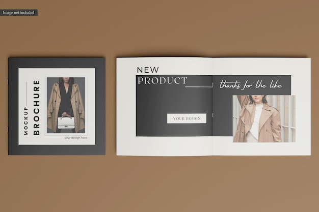 Square brochure mockup