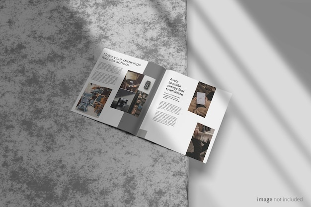 Square brochure mockup