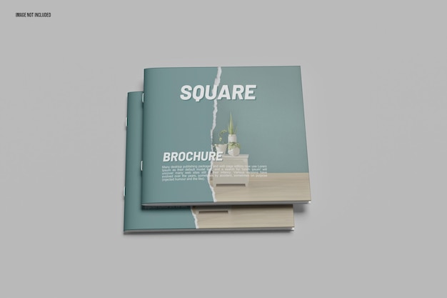 PSD square brochure mockup