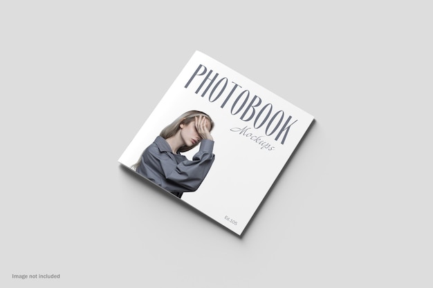 PSD brochure quadrata e modello di libro fotografico