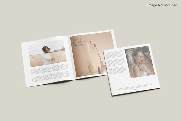 PSD mockup di brochure quadrata