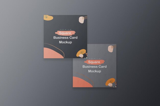 PSD square business card mockup psd template