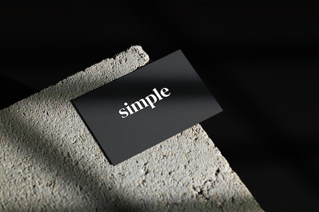 PSD square business card mockup