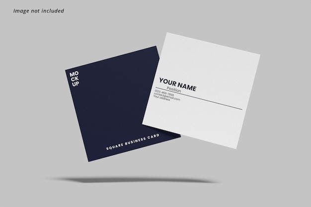 square business card mockup