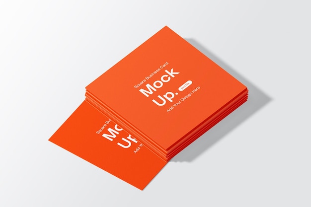 Square Business Card Mockup