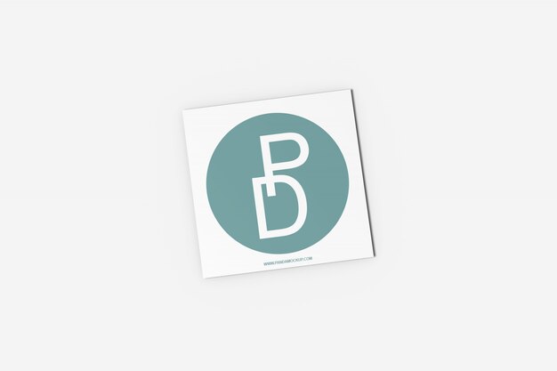 Мокет квадратной визитки