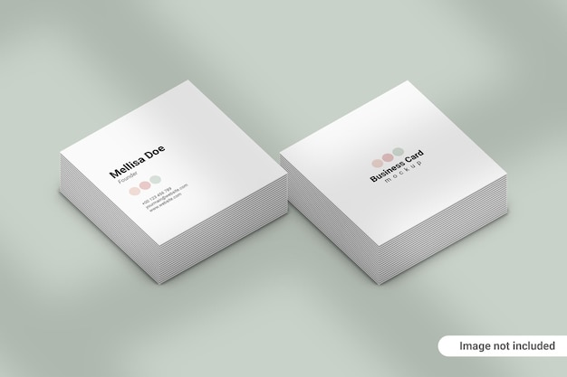 PSD square business card mockup