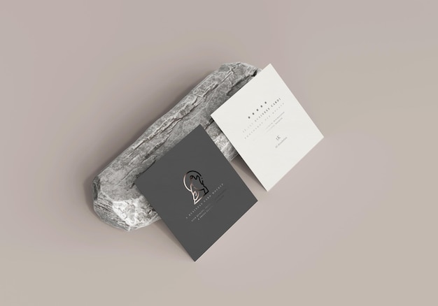 Square Business Card Mockup