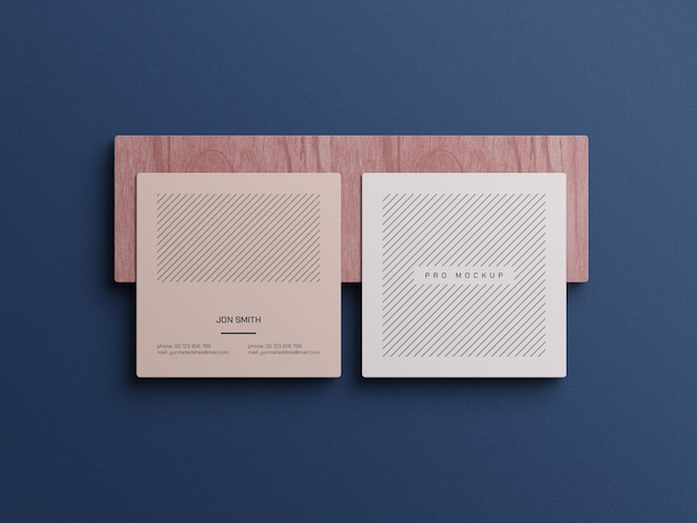 Square Business Card Mockup