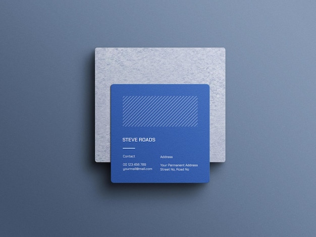 PSD square business card mockup