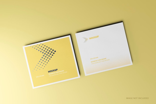 square business card mockup