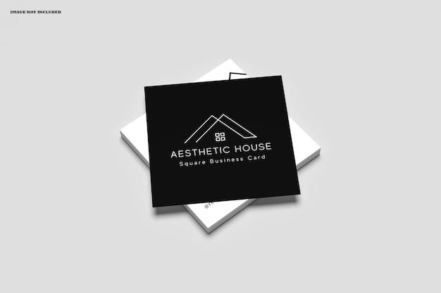 Square Business Card Mockup