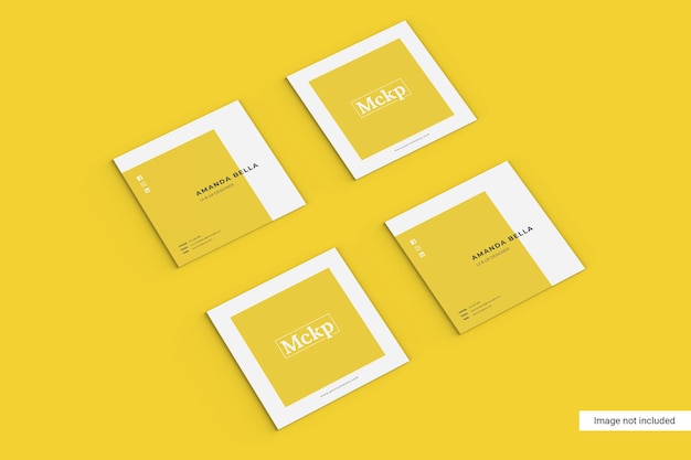 PSD square business card