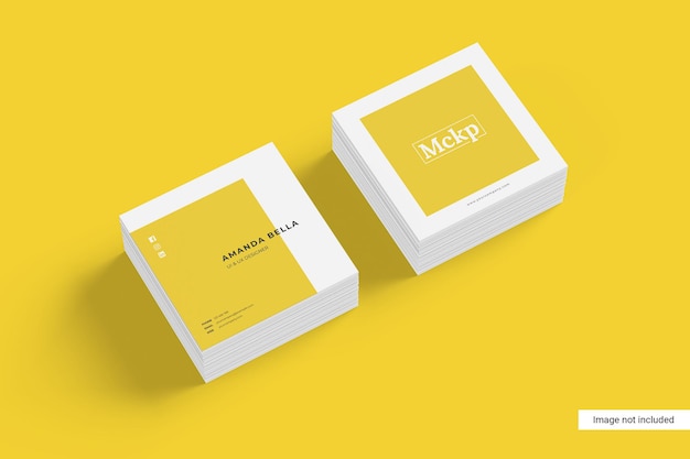 PSD square business card