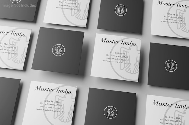 Square business cards mockup premium psd