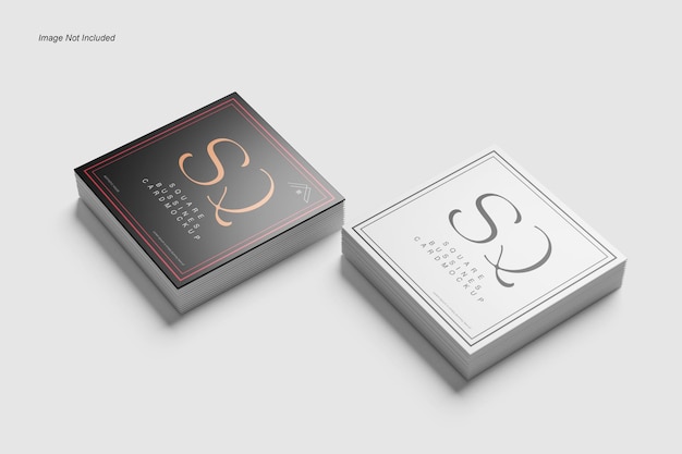 Square Bussines Card Mockup