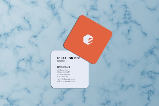 PSD square card mockup template