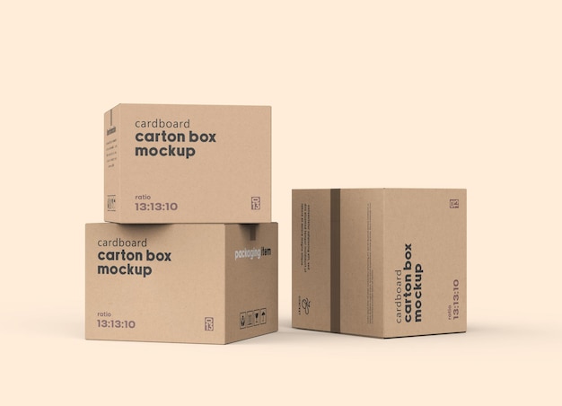 PSD square carton box mockup aspect ratio 131310