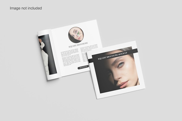 PSD square catalog brochure mockup