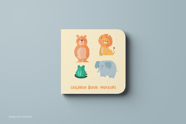 Square Children's Book Cover Mockup