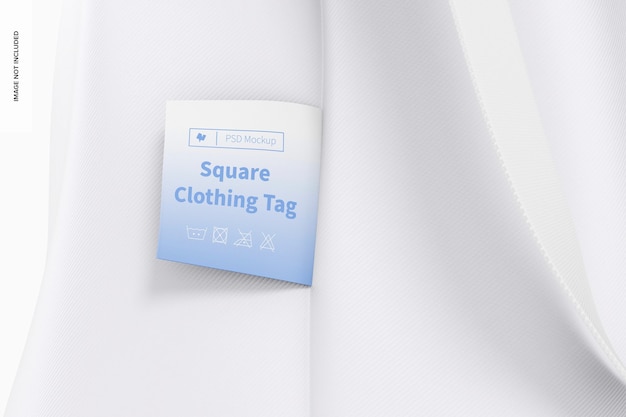 Square Clothing Tag Mockup