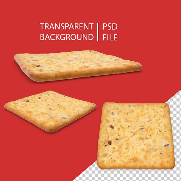 PSD square cracker png