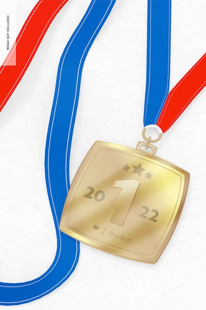 Square Distinction Medal Mockup