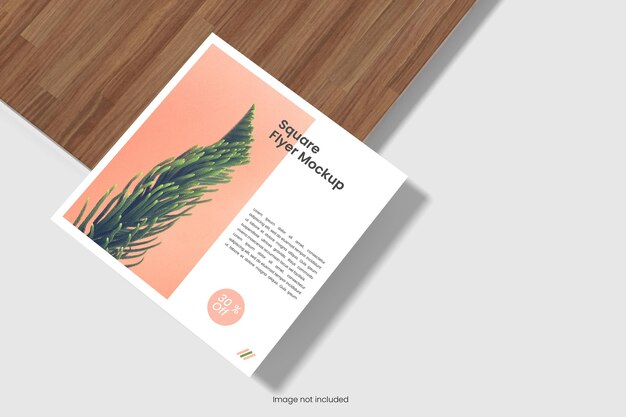 square flyer mockup design isolated