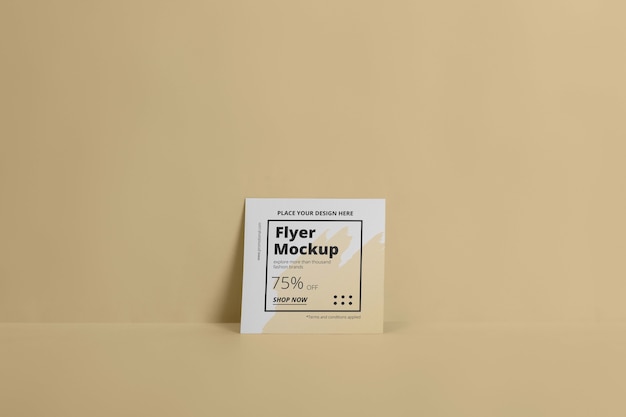 PSD square flyer mockup design