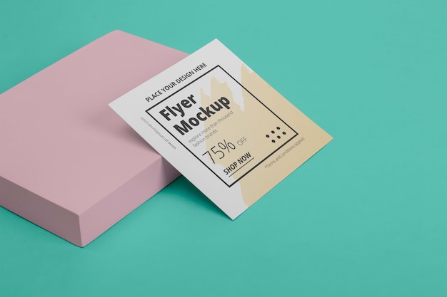 Square flyer mockup design