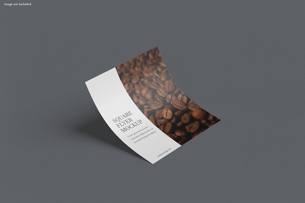 PSD square flyer mockup isolated rendering