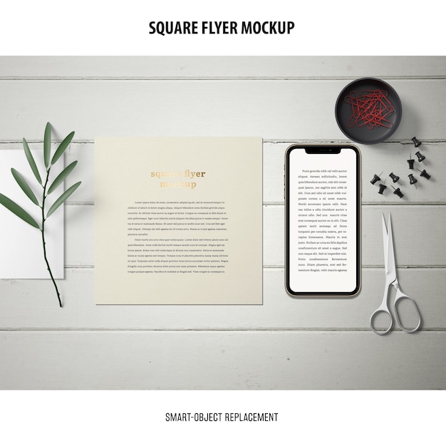 square flyer mockup