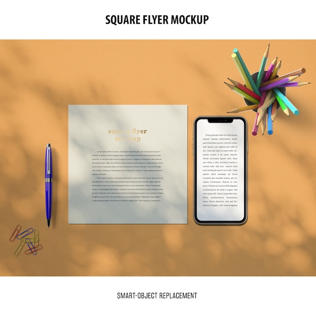 square flyer mockup