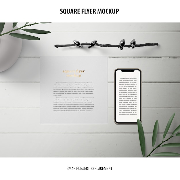 square flyer mockup