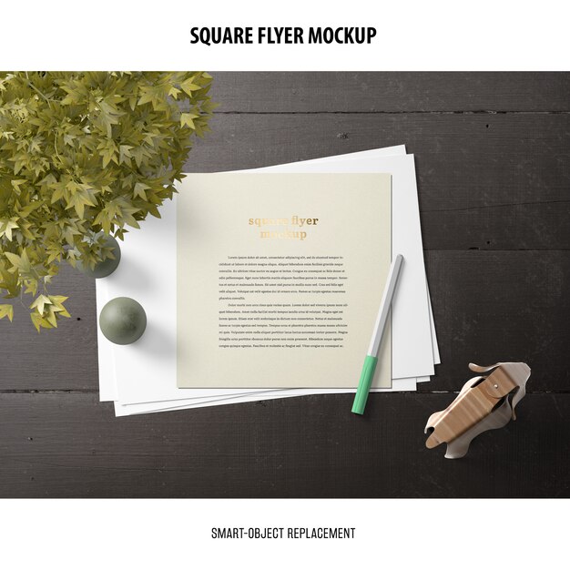 Square Flyer Mockup