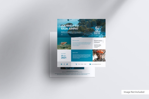 Square flyer mockup