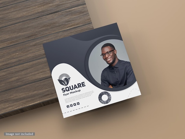 Square flyer poster or card mockup