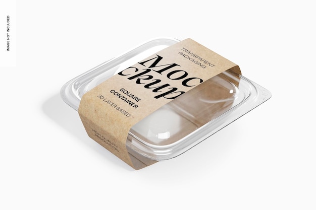 Square food container mockup