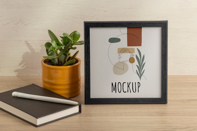 Square frame mockup design